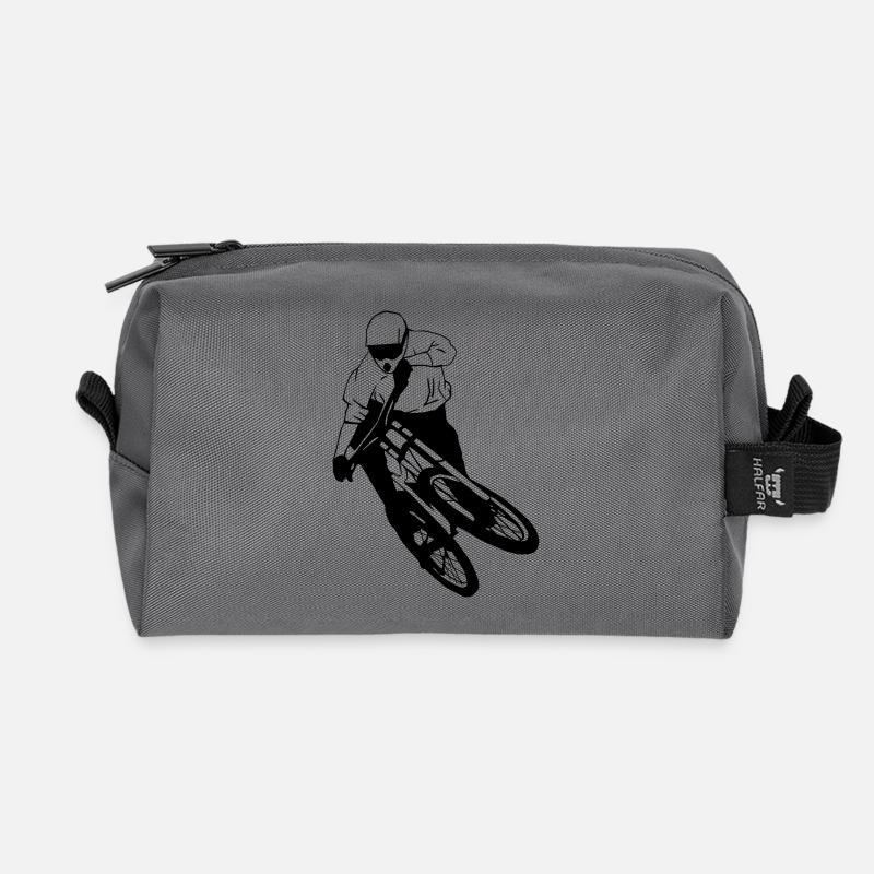 Downhill - Mountainbiking - Recycelte Kulturtasche - Anthrazit