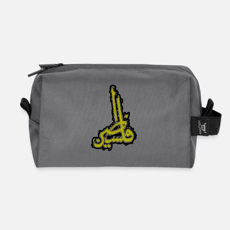 Palestine in arabic calligraphy - Recycelte Kulturtasche - Anthrazit