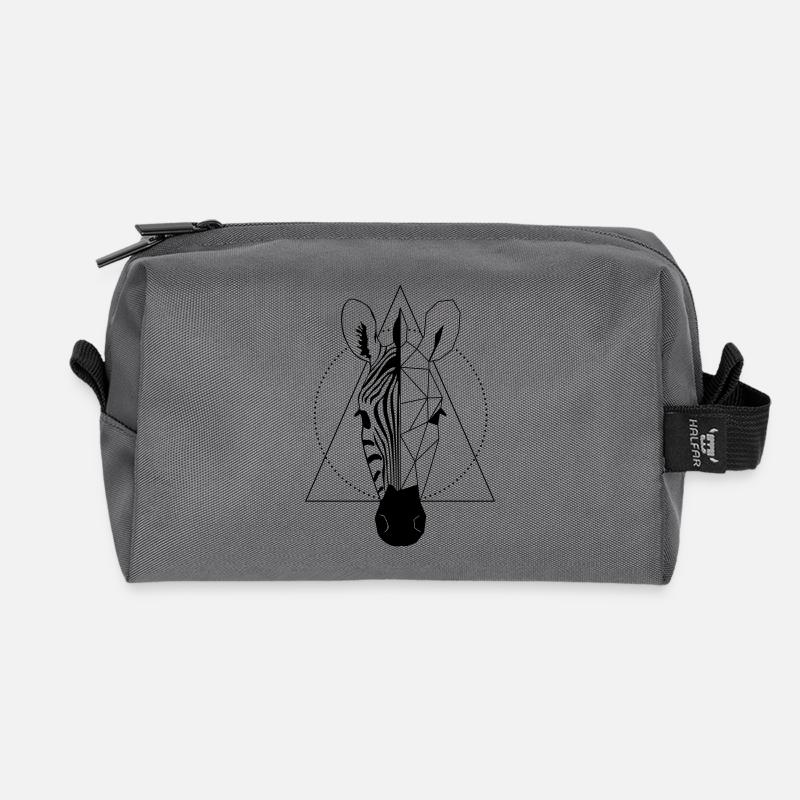 Zèbre - Trousse de toilette en tissu recyclé - anthracite
