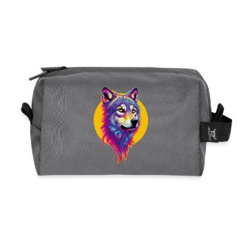 Tête De Loup - Trousse de toilette en tissu recyclé - anthracite - Devant