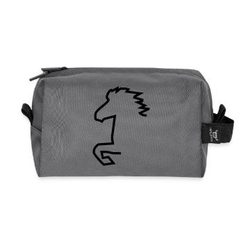 Cheval islandais - Trousse de toilette en tissu recyclé - anthracite - Devant