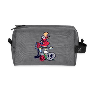 Animal Lover, Pet, Zoo, Tropical, Parrot, Bird - Recycled Toiletry Zip Bag - anthracite - Front