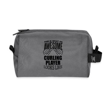 Curling - Recycelte Kulturtasche - Anthrazit - Vorne