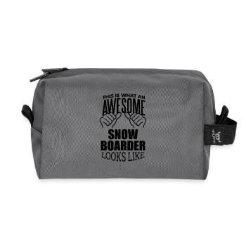 Snowboarding - Recycled Toiletry Zip Bag - anthracite - Front