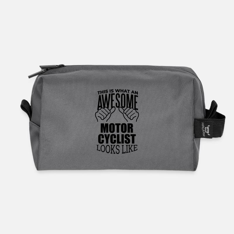 Motorradfahrer - Recycelte Kulturtasche - Anthrazit