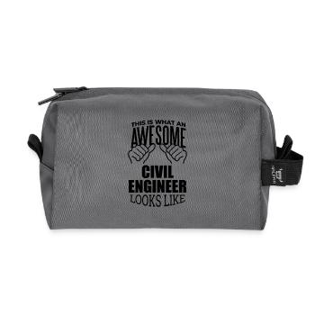 Civil Engineer - Recycled Toiletry Zip Bag - anthracite - Front