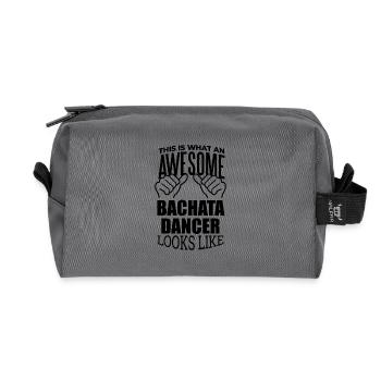 Bachata - Recycled Toiletry Zip Bag - anthracite - Front