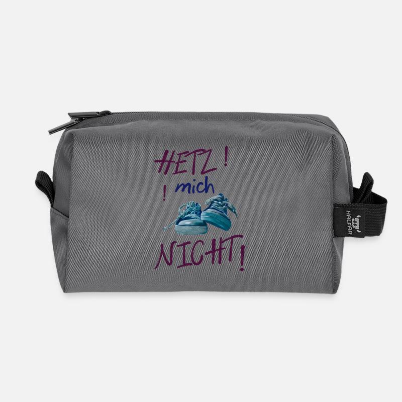 Don't rush colorful sneaker statement - Recycled Toiletry Zip Bag - anthracite
