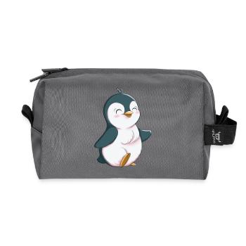 Süßer Pinguin - Recycelte Kulturtasche - Anthrazit - Vorne