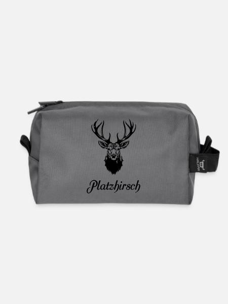Platzhirsch - Recycelte Kulturtasche - Anthrazit