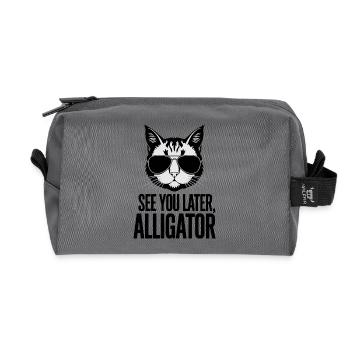 See You Later, Alligator - Recycled Toiletry Zip Bag - anthracite - Front