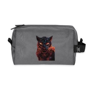 Panther - Recycled Toiletry Zip Bag - anthracite - Front
