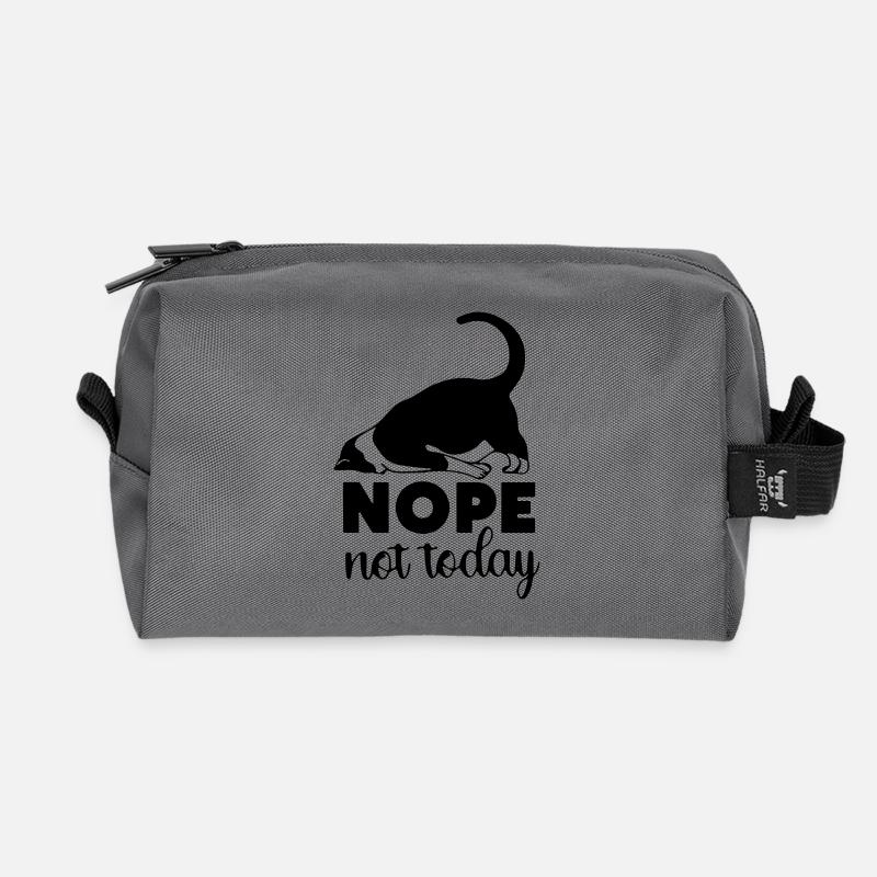 nö, heute nicht - Recycelte Kulturtasche - Anthrazit