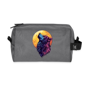 Wolf Mond - Recycelte Kulturtasche - Anthrazit - Vorne