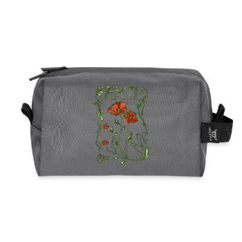 Art nouveau Jugendstil - Recycled Toiletry Zip Bag - anthracite - Front