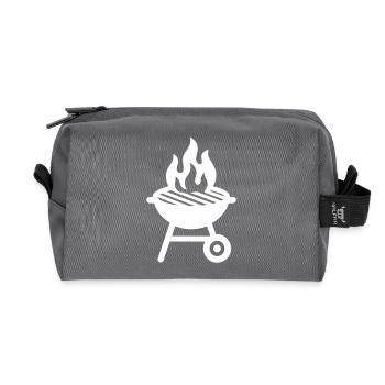 Grill Icon - Recycled Toiletry Zip Bag - anthracite - Front
