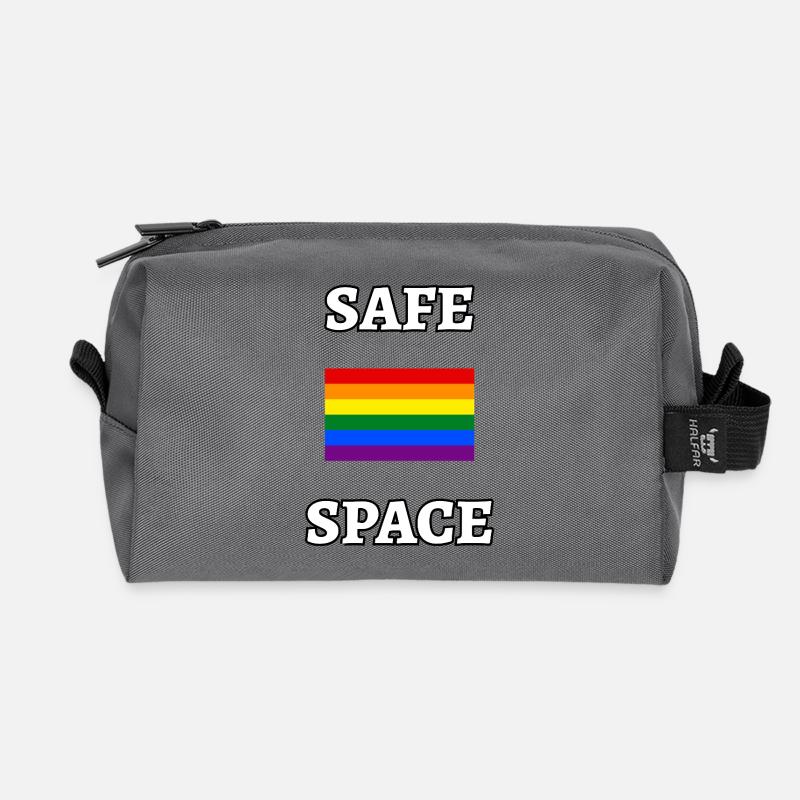 SAFE SPACE LGBT Regenbogen-Flagge - Recycelte Kulturtasche - Anthrazit