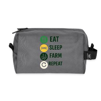 Eat Sleep Repeat Firm - Recycled Toiletry Zip Bag - anthracite - Front