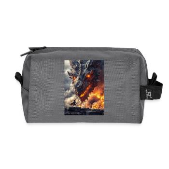 Dragon Clash Fiery Warfront - Recycled Toiletry Zip Bag - anthracite - Front