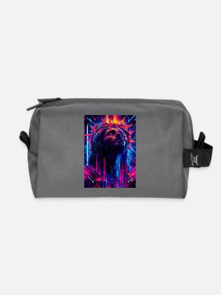 Neon-Dornenkrone - Recycelte Kulturtasche - Anthrazit