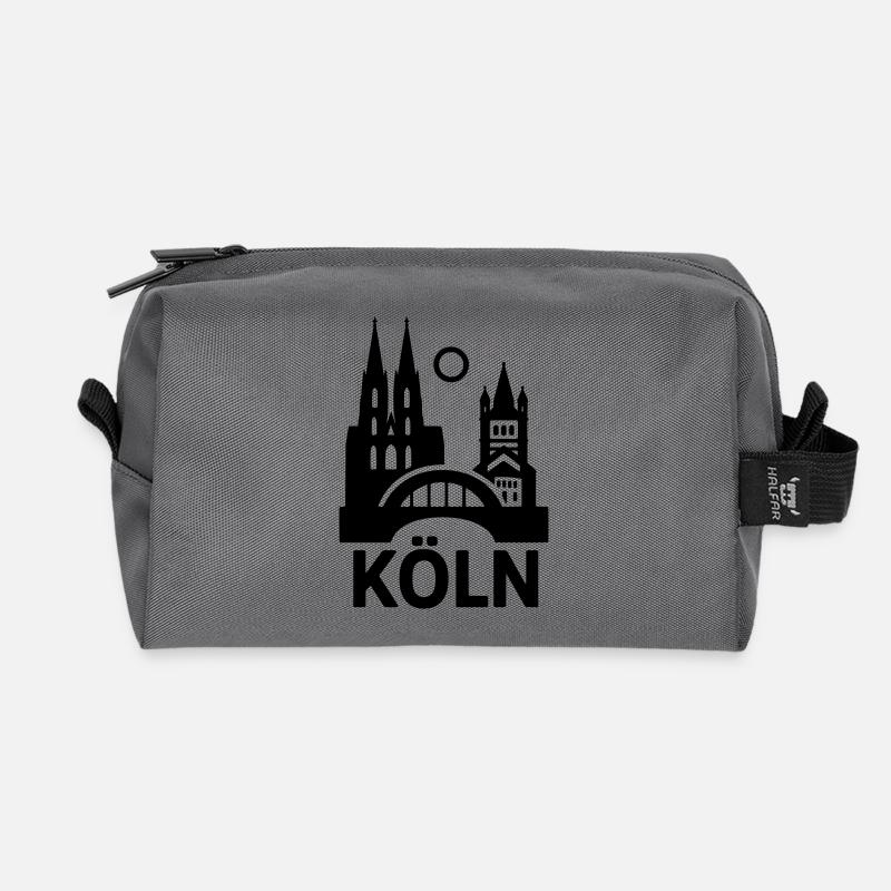 Köln Silhouette - Recycelte Kulturtasche - Anthrazit