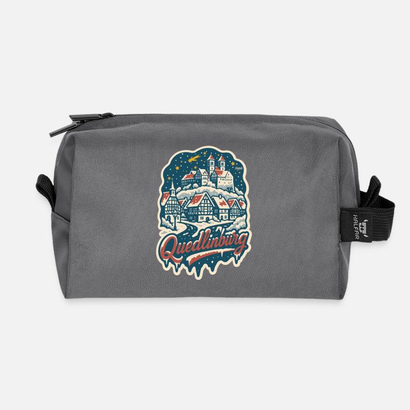 Quedlinburg Winter Magic - Recycled Toiletry Zip Bag - anthracite