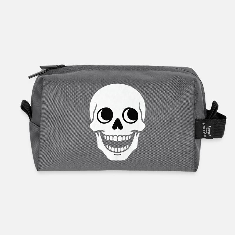 Totenkopf - Recycelte Kulturtasche - Anthrazit