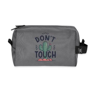 Cactus Ne Pas Toucher Dessin - Trousse de toilette en tissu recyclé - anthracite - Devant