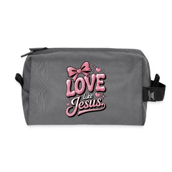 Love Like Jesus - Recycelte Kulturtasche - Anthrazit - Vorne