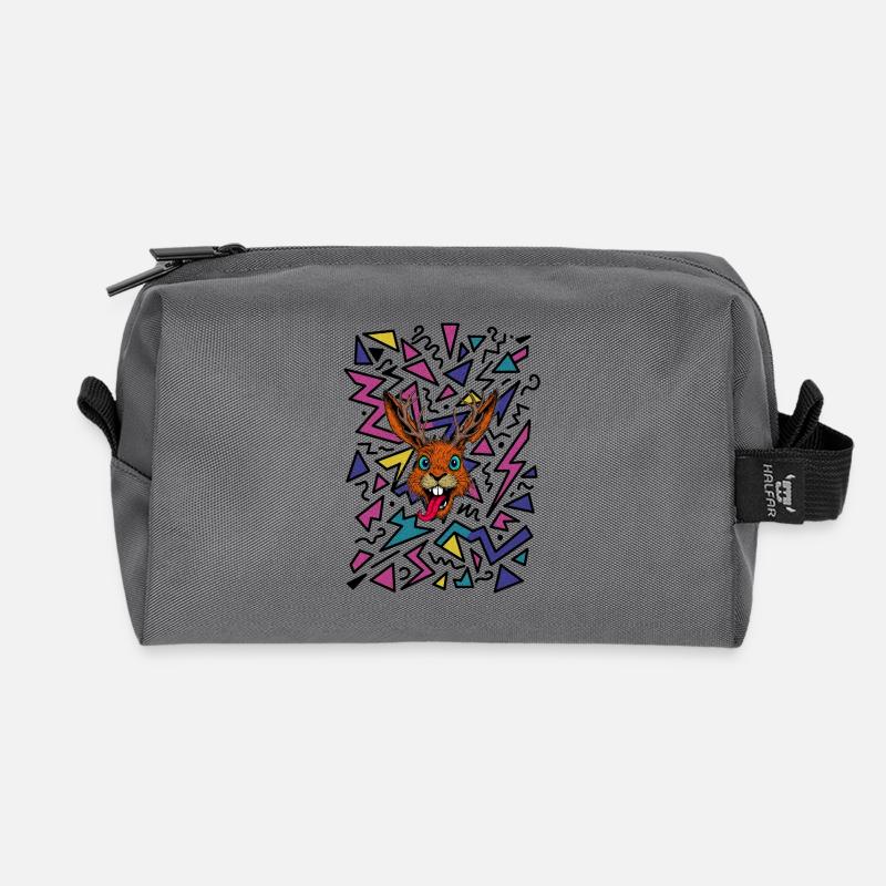 Raurackl 90s - Recycled Toiletry Zip Bag - anthracite