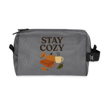 Autumn cosiness: Stay Cozy - Recycled Toiletry Zip Bag - anthracite - Front