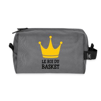 The King of Basketball - Recycled Toiletry Zip Bag - anthracite - Front