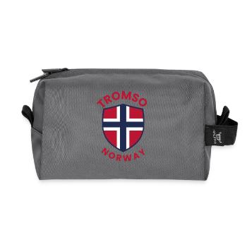 Tromsø-Schild: Norwegische Flagge - Recycelte Kulturtasche - Anthrazit - Vorne