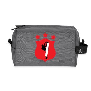 Capoeira - Combat - Danse - Trousse de toilette en tissu recyclé - anthracite - Devant