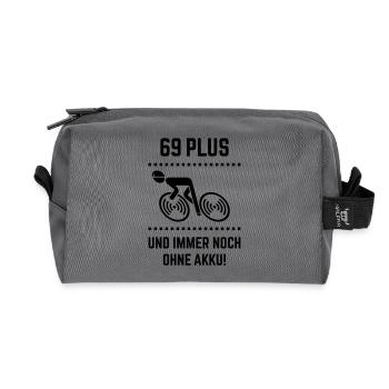 69 Plus – still without battery! Bicycle Road Bike B - Recycled Toiletry Zip Bag - anthracite - Front