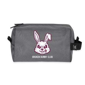 Fête de Pâques Heavy Metal Rocker Easter Egg Easter Bunny - Trousse de toilette en tissu recyclé - anthracite - Devant