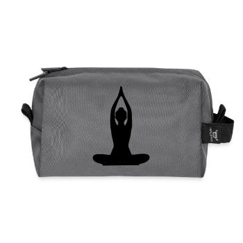 Formes de yoga Silhouettes noires - Trousse de toilette en tissu recyclé - anthracite - Devant