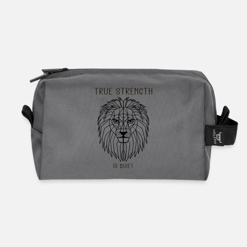 true strength is quiet - Recycelte Kulturtasche - Anthrazit