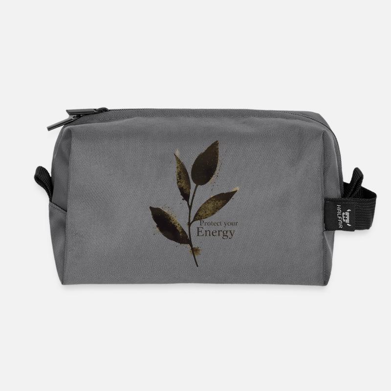Protect Your Energy - Achtsamkeit  - Recycelte Kulturtasche - Anthrazit