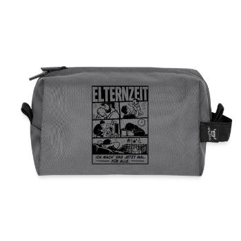 Elternzeit Ich mach das jetzt mal - Recycelte Kulturtasche - Anthrazit - Vorne