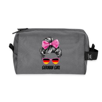 Drapeau du drapeau allemand Femme Fan de lunettes de soleil - Trousse de toilette en tissu recyclé - anthracite - Devant