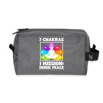 7 Chakras – Inner Peace - Recycled Toiletry Zip Bag - anthracite - Front