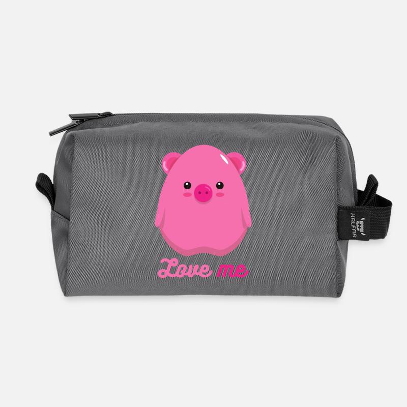 Schwein - Recycelte Kulturtasche - Anthrazit