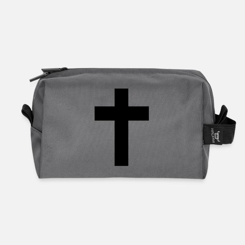 Kreuz - Recycelte Kulturtasche - Anthrazit
