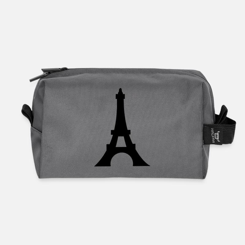 eifelturm - Recycled Toiletry Zip Bag - anthracite