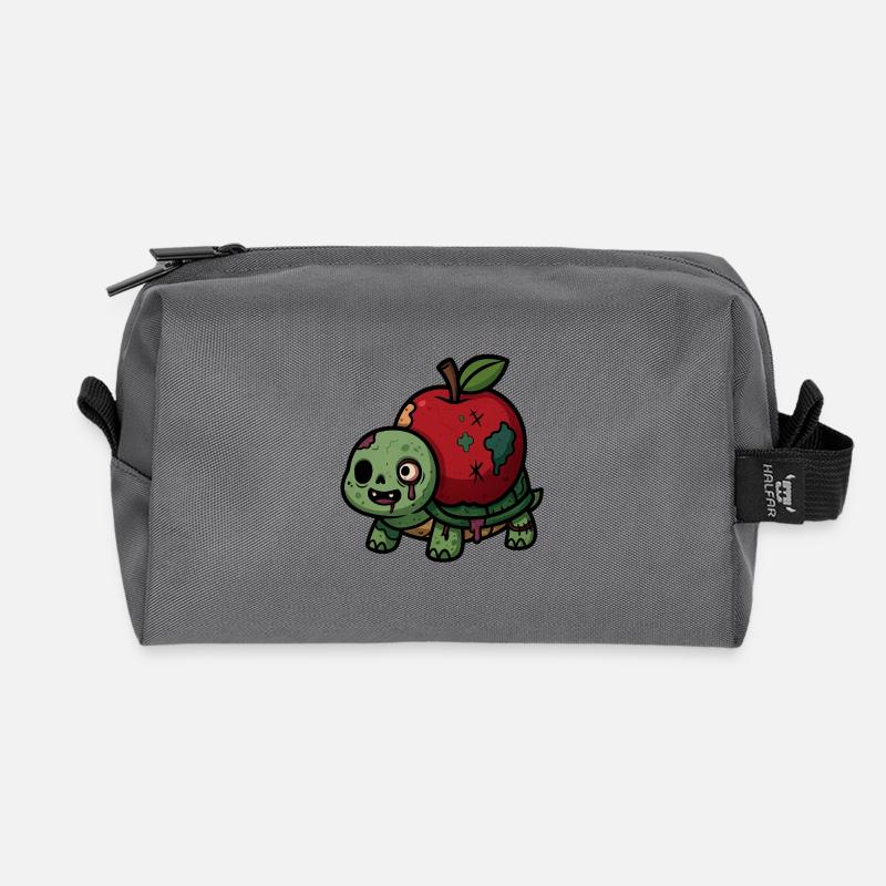 Zombie Toad - Recycled Toiletry Zip Bag - anthracite