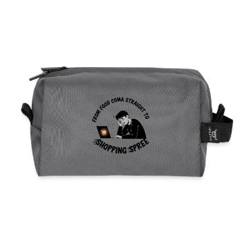 Virée shopping du Black Friday - Trousse de toilette en tissu recyclé - anthracite - Devant
