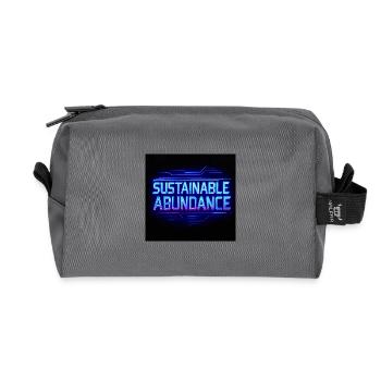 Sustainable Abundance Neon - Recycled Toiletry Zip Bag - anthracite - Front