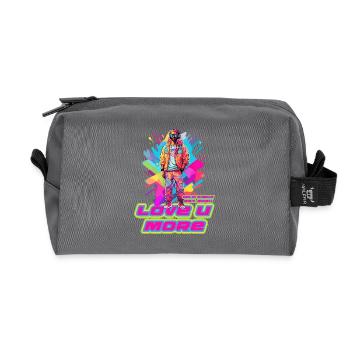 Liebe - Recycelte Kulturtasche - Anthrazit - Vorne