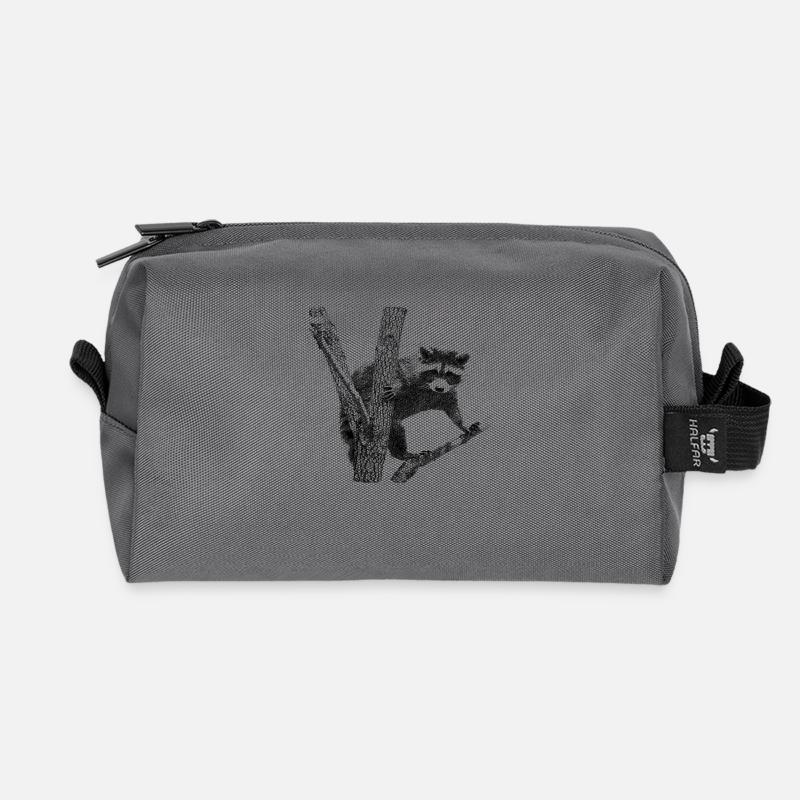 waschbär - Recycelte Kulturtasche - Anthrazit